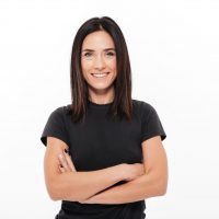 Portrait of a smiling casual woman